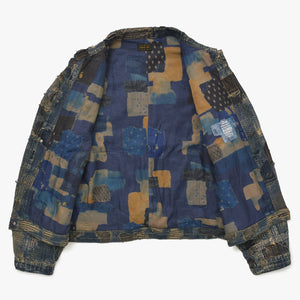 新品未使用品 KAPITAL キャピタル BORO SPRING 1ST JKT EK-1549LJB スプリングファーストジャケット 襤褸 ボロ インディゴ サイズ 5 中古 4a004419
