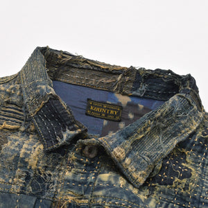 新品未使用品 KAPITAL キャピタル BORO SPRING 1ST JKT EK-1549LJB スプリングファーストジャケット 襤褸 ボロ インディゴ サイズ 5 中古 4a004419