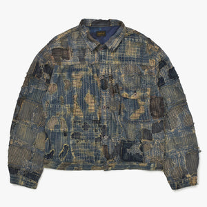 新品未使用品 KAPITAL キャピタル BORO SPRING 1ST JKT EK-1549LJB スプリングファーストジャケット 襤褸 ボロ インディゴ サイズ 5 中古 4a004420