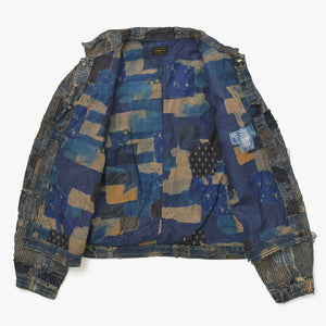新品未使用品 KAPITAL キャピタル BORO SPRING 1ST JKT EK-1549LJB スプリングファーストジャケット 襤褸 ボロ インディゴ サイズ 5 中古 4a004420