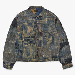 新品未使用品 KAPITAL キャピタル BORO SPRING 1ST JKT EK-1549LJB スプリングファーストジャケット 襤褸 ボロ インディゴ サイズ 4 中古 4a004419