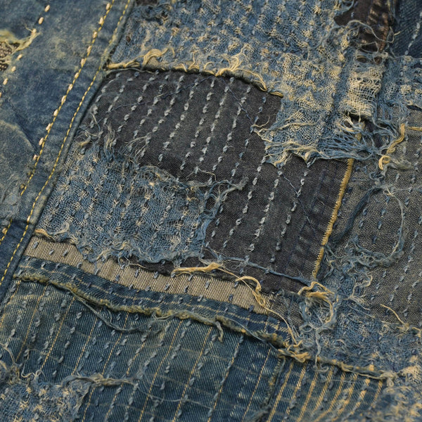 新品未使用品 KAPITAL キャピタル BORO SPRING 1ST JKT EK-1549LJB スプリングファーストジャケット 襤褸 ボロ インディゴ サイズ 4 中古 4a004419