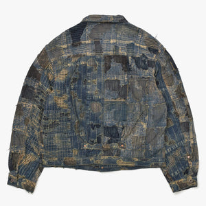 新品未使用品 KAPITAL キャピタル BORO SPRING 1ST JKT EK-1549LJB スプリングファーストジャケット 襤褸 ボロ インディゴ サイズ 4 中古 4a004419