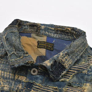 新品未使用品 KAPITAL キャピタル BORO SPRING 1ST JKT EK-1549LJB スプリングファーストジャケット 襤褸 ボロ インディゴ サイズ 4 中古 4a004419
