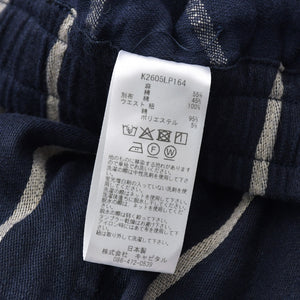 KAPITAL キャピタル リネンフィリーズ ストライプ イージーパンツ K2605LP164 サイズXL ストライプ ネイビー 美品 中古 4a004427