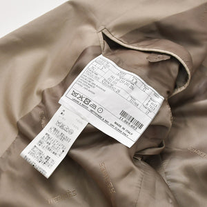 HERMES エルメス セットアップ ジャケット パンツ コットンシングル スーツ サイズ 52 グレージュ 美品 中古 4a004430