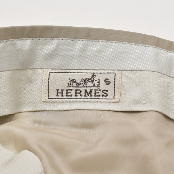 HERMES エルメス セットアップ ジャケット パンツ コットンシングル スーツ サイズ 52 グレージュ 美品 中古 4a004430
