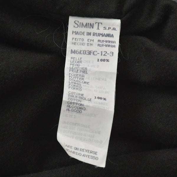 ARMANI JEANS Armani Jeans Leather Car Coat M6K03FC-12-3 Outer Leather Jacket Black 52 Size Vintage Good Condition Used 4a004440