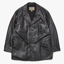 画像をギャラリービューアに読み込む, ARMANI JEANS アルマーニ ジーンズ レザーカーコート M6K03FC-12-3 アウター レザージャケット ブラック 52サイズ ヴィンテージ 美品 中古 4a004440