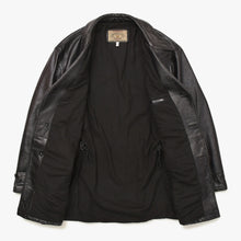 画像をギャラリービューアに読み込む, ARMANI JEANS アルマーニ ジーンズ レザーカーコート M6K03FC-12-3 アウター レザージャケット ブラック 52サイズ ヴィンテージ 美品 中古 4a004440