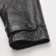 画像をギャラリービューアに読み込む, ARMANI JEANS アルマーニ ジーンズ レザーカーコート M6K03FC-12-3 アウター レザージャケット ブラック 52サイズ ヴィンテージ 美品 中古 4a004440