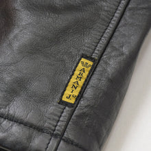 画像をギャラリービューアに読み込む, ARMANI JEANS アルマーニ ジーンズ レザーカーコート M6K03FC-12-3 アウター レザージャケット ブラック 52サイズ ヴィンテージ 美品 中古 4a004440
