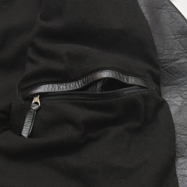 ARMANI JEANS Armani Jeans Leather Car Coat M6K03FC-12-3 Outer Leather Jacket Black 52 Size Vintage Good Condition Used 4a004440