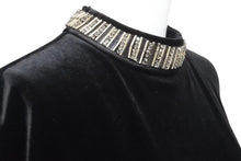 画像をギャラリービューアに読み込む, FOXEY NEW YORK フォクシー ニューヨーク ベロア ラインストーン Ｔシャツ ブラック 35319-VSTFG101L 美品 サイズ38 中古 44639