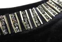 画像をギャラリービューアに読み込む, FOXEY NEW YORK フォクシー ニューヨーク ベロア ラインストーン Ｔシャツ ブラック 35319-VSTFG101L 美品 サイズ38 中古 44639