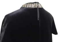 画像をギャラリービューアに読み込む, FOXEY NEW YORK フォクシー ニューヨーク ベロア ラインストーン Ｔシャツ ブラック 35319-VSTFG101L 美品 サイズ38 中古 44639