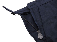 Load image into Gallery viewer, HERMES エルメス スラックスパンツ ボトムス スーツパンツ マルジェラ期 リネン ネイビー フランス製 サイズ38 美品 中古 44799