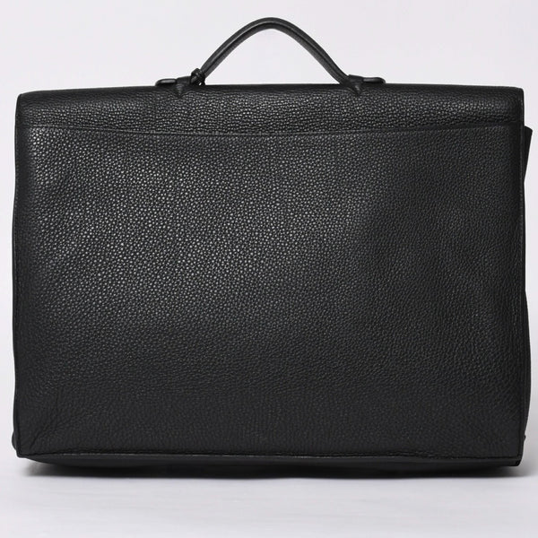 HERMES Handbag Sac Adepeche 41 □R Black leather Togo Silver hardware Used 4a000706