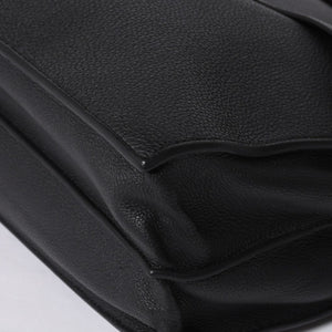 HERMES Handbag Sac Adepeche 41 □R Black leather Togo Silver hardware Used 4a000706