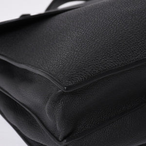 HERMES Handbag Sac Adepeche 41 □R Black leather Togo Silver hardware Used 4a000706