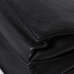 HERMES Handbag Sac Adepeche 41 □R Black leather Togo Silver hardware Used 4a000706