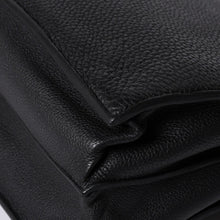 画像をギャラリービューアに読み込む, HERMES エルメス ハンドバッグ サックアデペッシュ41 □R ブラックレザー トゴ シルバー金具 中古 4a000706