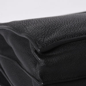 HERMES Handbag Sac Adepeche 41 □R Black leather Togo Silver hardware Used 4a000706