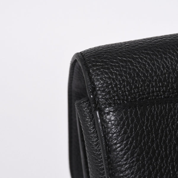 HERMES Handbag Sac Adepeche 41 □R Black leather Togo Silver hardware Used 4a000706