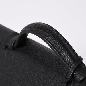 HERMES Handbag Sac Adepeche 41 □R Black leather Togo Silver hardware Used 4a000706