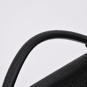 HERMES Handbag Sac Adepeche 41 □R Black leather Togo Silver hardware Used 4a000706