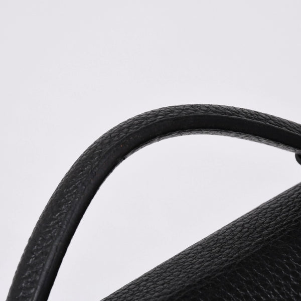 HERMES Handbag Sac Adepeche 41 □R Black leather Togo Silver hardware Used 4a000706