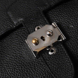 HERMES Handbag Sac Adepeche 41 □R Black leather Togo Silver hardware Used 4a000706