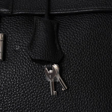 画像をギャラリービューアに読み込む, HERMES エルメス ハンドバッグ サックアデペッシュ41 □R ブラックレザー トゴ シルバー金具 中古 4a000706