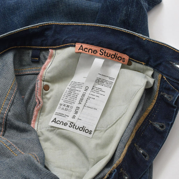 Acne Studios 2023M Super Baggy Jeans B00372 Size 46 Indigo Blue Good Condition Used 4a004531