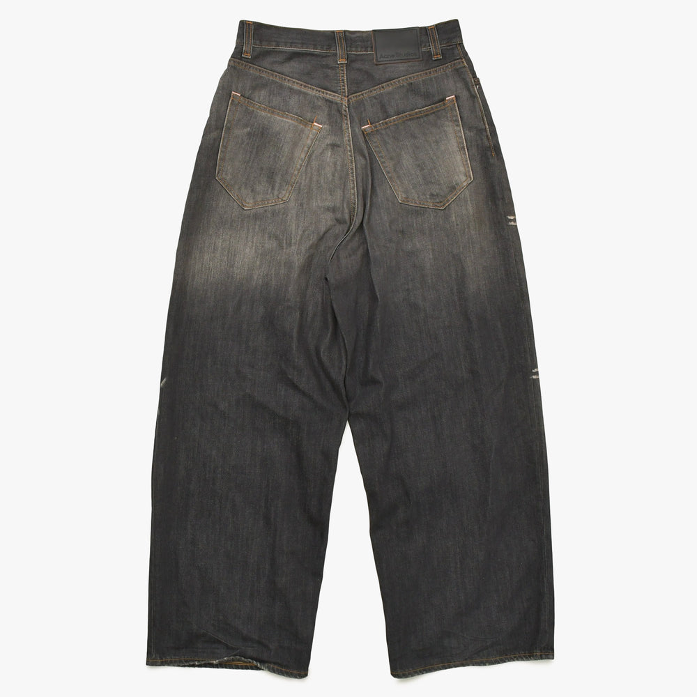 Acne Studios 2023M Super Baggy Jeans B00396 Size 46 Fade Black Vintage Processing Good Condition Used 4a004535