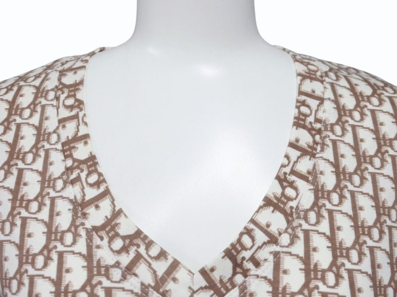 Christian Dior クリスチャンディオール Vネック半袖Tシャツ 5E16155951 サイズ40 トロッター ガリアーノ期 美品 中古 4b004576