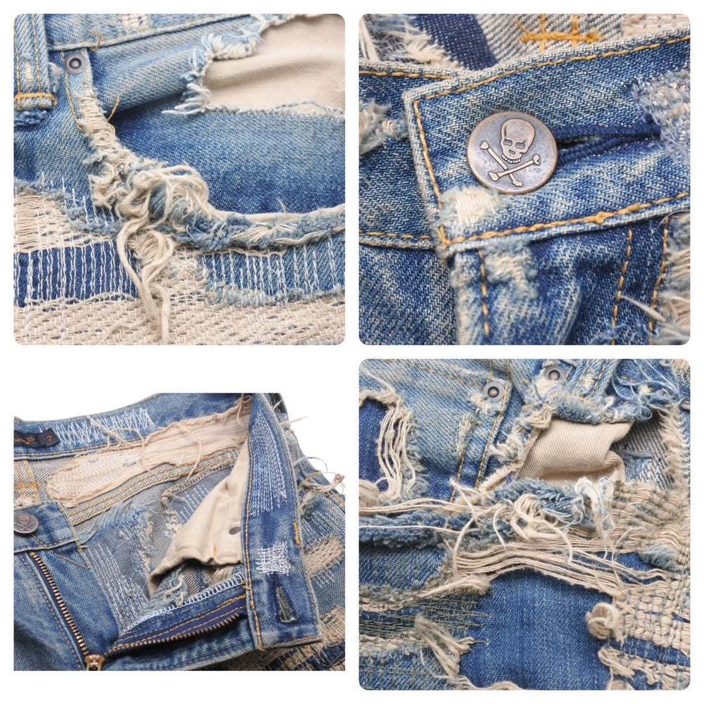 A true masterpiece: UNDERCOVER 85 Denim 05AW ARTS&CRAFTS era, indigo, women's size 2, excellent condition, pre-owned, item number 45765
