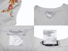 画像をギャラリービューアに読み込む, Christian Dior クリスチャンディオール タンクトップ ノースリーブ 2P12155001 サイズ38 ホワイト フラワー ガリアーノ期 美品 中古 4b004577