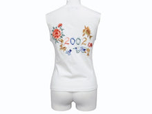 画像をギャラリービューアに読み込む, Christian Dior クリスチャンディオール タンクトップ ノースリーブ 2P12155001 サイズ38 ホワイト フラワー ガリアーノ期 美品 中古 4b004577