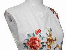 画像をギャラリービューアに読み込む, Christian Dior クリスチャンディオール タンクトップ ノースリーブ 2P12155001 サイズ38 ホワイト フラワー ガリアーノ期 美品 中古 4b004577