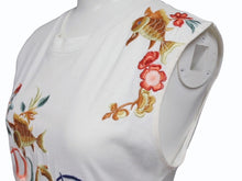 画像をギャラリービューアに読み込む, Christian Dior クリスチャンディオール タンクトップ ノースリーブ 2P12155001 サイズ38 ホワイト フラワー ガリアーノ期 美品 中古 4b004577