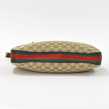 画像をギャラリービューアに読み込む, GUCCI グッチ ワンショルダーバッグ 002058 GGキャンバス レザー ベージュ グリーン レッド メタルブラック金具 良品 中古 4b014137