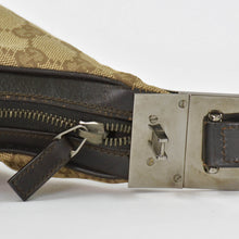 画像をギャラリービューアに読み込む, GUCCI グッチ ワンショルダーバッグ 002058 GGキャンバス レザー ベージュ グリーン レッド メタルブラック金具 良品 中古 4b007435