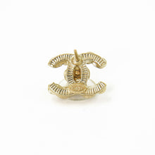 Load image into Gallery viewer, 極美品 CHANEL シャネル ココマーク ピアス イエロー楕円カラーストーン アクセサリー 両耳 A12A刻印 メタル イエロー ゴールド金具 3.8g 中古 4b009599