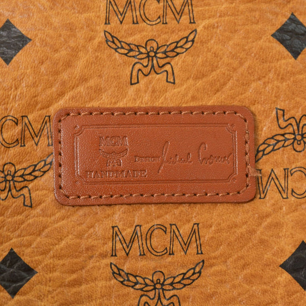 MCM エム・シー・エム Tote Bag トートバッグ ブラウン Black ブラック ゴールド金具 レザー 美品 中古 4a004609