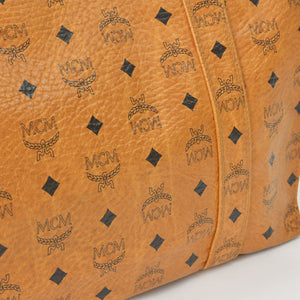 MCM エム・シー・エム Tote Bag トートバッグ ブラウン Black ブラック ゴールド金具 レザー 美品 中古 4a004609