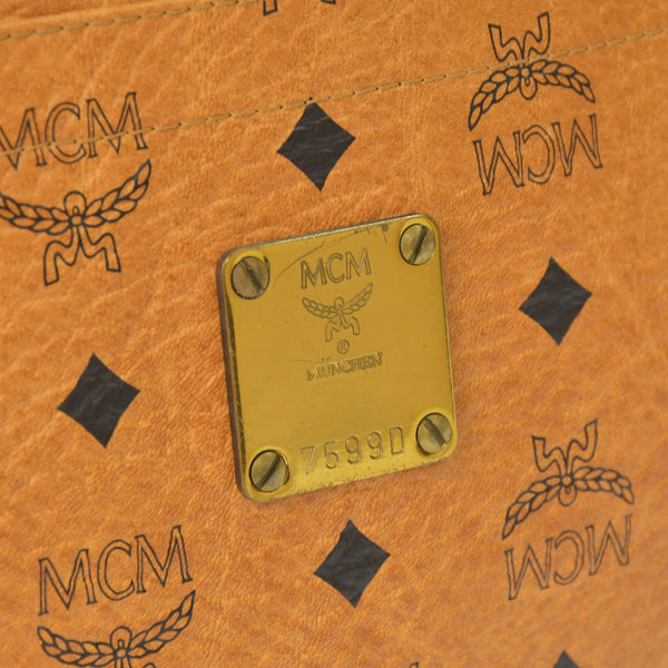 MCM エム・シー・エム Tote Bag トートバッグ ブラウン Black ブラック ゴールド金具 レザー 美品 中古 4a004609