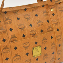 Load image into Gallery viewer, MCM エム・シー・エム Tote Bag トートバッグ ブラウン Black ブラック ゴールド金具 レザー 美品 中古 4a004609