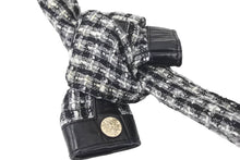 画像をギャラリービューアに読み込む, 極美品 CHANEL シャネル ガールシャネル ツイードジャケット ショルダーバッグ 9番台 ファブリック ブラック ホワイト 中古 46092