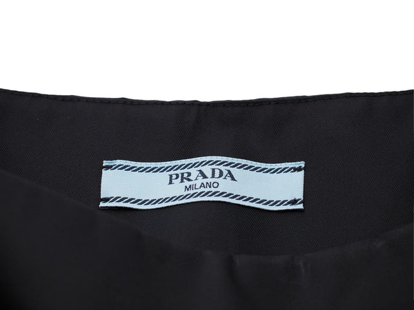 PRADA プラダ RE-NYLON ノースリーブ ワンピース ナイロン ブラック ポーチ付き 2306621WQ8F0002 サイズ36 中古 46460